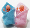Dollhouse Miniature Babies In Blanket