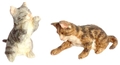 Dollhouse Miniature Playing Kittens, Br & Grey