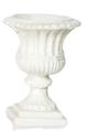 Dollhouse Miniature Roma Urn, White, 6Pcs