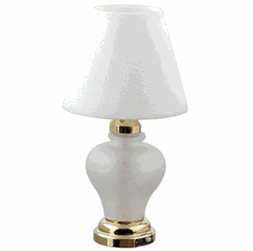 HW2304 - LED WHITE GLASS TABLE LAMP