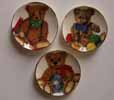 Dollhouse Miniature 3 Bright Toy Bear Plates