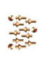 Dollhouse Miniature Drawer Knobs, Brass, 12 pc