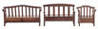 Dollhouse Miniature Garden Set, 3 pc, Walnut