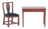 Dollhouse Miniature Jefferson Hepplewhite Desk Set, 2Pc