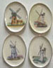 Dollhouse Miniature 4 Large Oval Windmill Platters