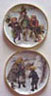 Dollhouse Miniature Victorian Winter Scene Plates
