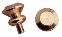 Round Knobs, Brass, 6 Pk