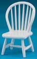 Dollhouse Miniature Windsor Side Chair, White