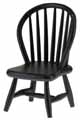 Dollhouse Miniature Windsor Side Chair, Black