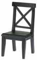 Dollhouse Miniature Cross Buck Chair, Black