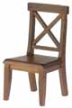 Dollhouse Miniature Cross Buck Chair, Walnut