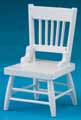 Dollhouse Miniature Chair, White