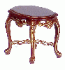Dollhouse Miniature Living Room End Table, Walnut