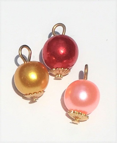 Pearl Ornaments, pkg. of 3