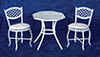 Dollhouse Miniature Table Set, 3 pc, White