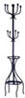 Dollhouse Miniature Coat Rack, Black