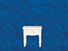 Dollhouse Miniature Night Stand, White