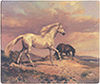 Tableau On Canvas, Horses