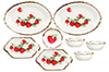 Dollhouse Miniature Bowls/Oval Plate, Strawberry, 8pc