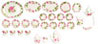 Dollhouse Miniature Rose Dinner Set, 32 Pcs