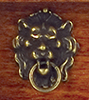 Dollhouse Miniature Lion Head Knocker, Antique