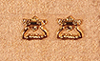 Dollhouse Miniature Knocker And Pull, Gold Plated