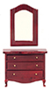 Low Dresser with Mirror, Mahogany