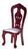 Dollhouse Miniature Side Chair, Mahogany