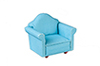 Dollhouse Miniature Small Chair, Blue Mahogany