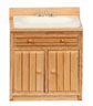 Dollhouse Miniature Sink, Oak