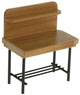 Dollhouse Miniature Potting Table, Black and Oak