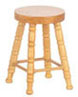 Dollhouse Miniature Wooden Stool, Oak