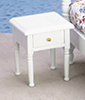 Dollhouse Miniature Nightstand, White