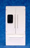 Dollhouse Miniature Refrigerator with Freezer On Bottom, White