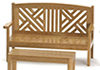 Dollhouse Miniature Garden Bench, Maple