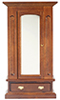 Dollhouse Miniature Mirrored Armoire/Walnut