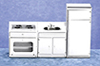 Dollhouse Miniature Appliance Set, 3 Pc, White