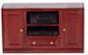 Dollhouse Miniature Console Table, Walnut