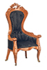 Dollhouse Miniature Lincoln Gent's Chair, Walnut