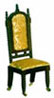 Dollhouse Miniature Lincoln Chair, Walnut