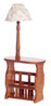 Dollhouse Miniature Magazine Rack Lamp, Walnut