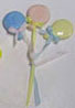 Dollhouse Miniature Balloon Wall Hanging-Pastel Colors