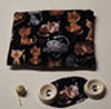 Dollhouse Miniature Cat Bed Set, Gray and Tan Cats