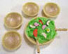 Dollhouse Miniature Salad Bowl with Serving Bowls