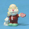 Dollhouse Miniature Bald Santa, Assorted, 1-1/8" H