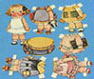 Dollhouse Miniature Dolly Dingle Paper Doll W/Clothes, 1-1/2" H