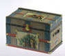 Dollhouse Miniature Lithograph Wooden Trunk Kit, Victorian Cat