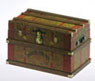 Dollhouse Miniature Lithograph Wooden Trunk Kit, Dolls Trunk
