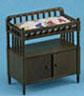 Dollhouse Miniature Changing Table, Walnut