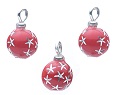 Red Starburst Ornaments, Pkg. 3